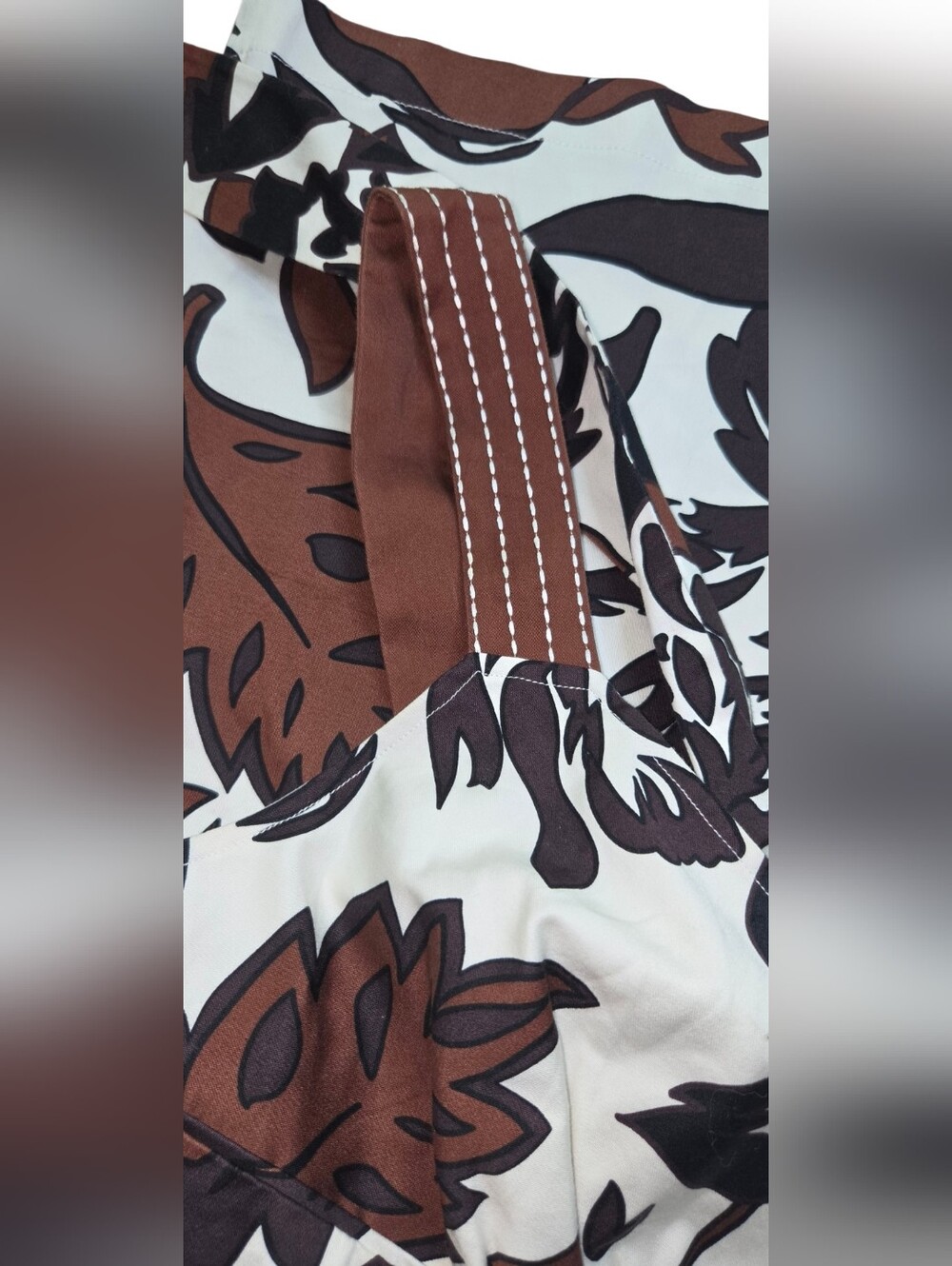 a.n.a Cream Midi Dress with Brown Floral Print - Picture 11 of 13